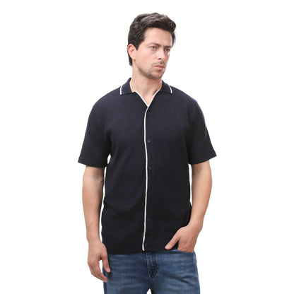 Zara Contrast Piping Knit Shirt