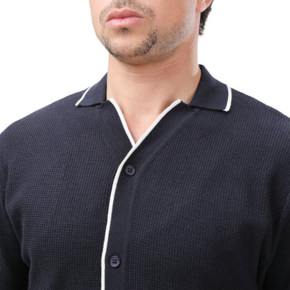 Zara Contrast Piping Knit Shirt