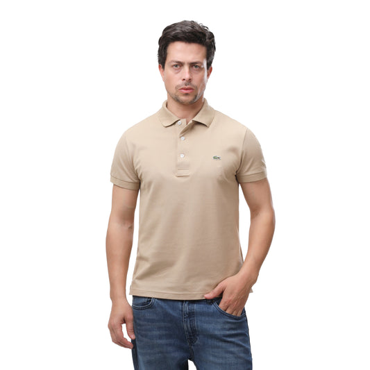 Premium Lacoste Slim Fit Polo with Three-Button Placket