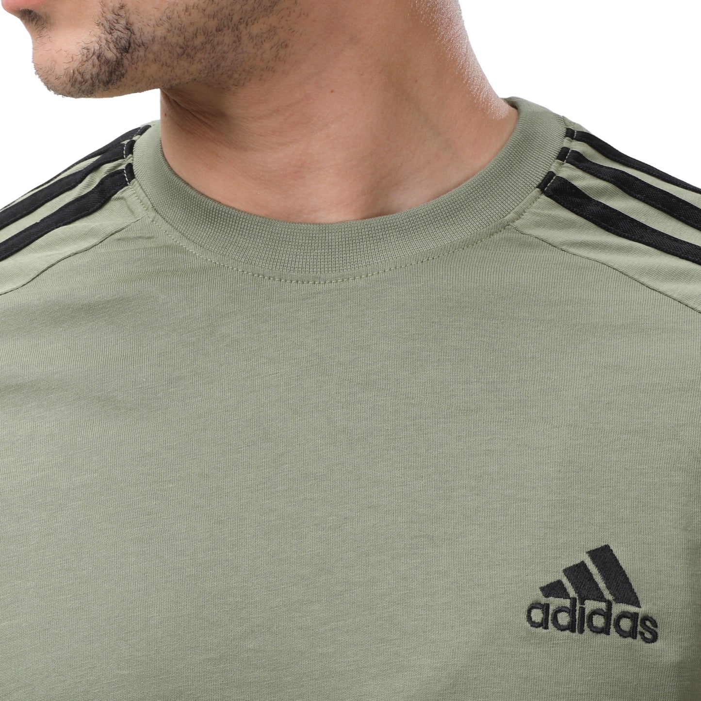 Adidas Essentials 3-Stripes Crewneck Tee