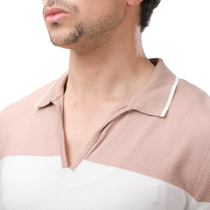 Mango Contrast Panel Knit Polo
