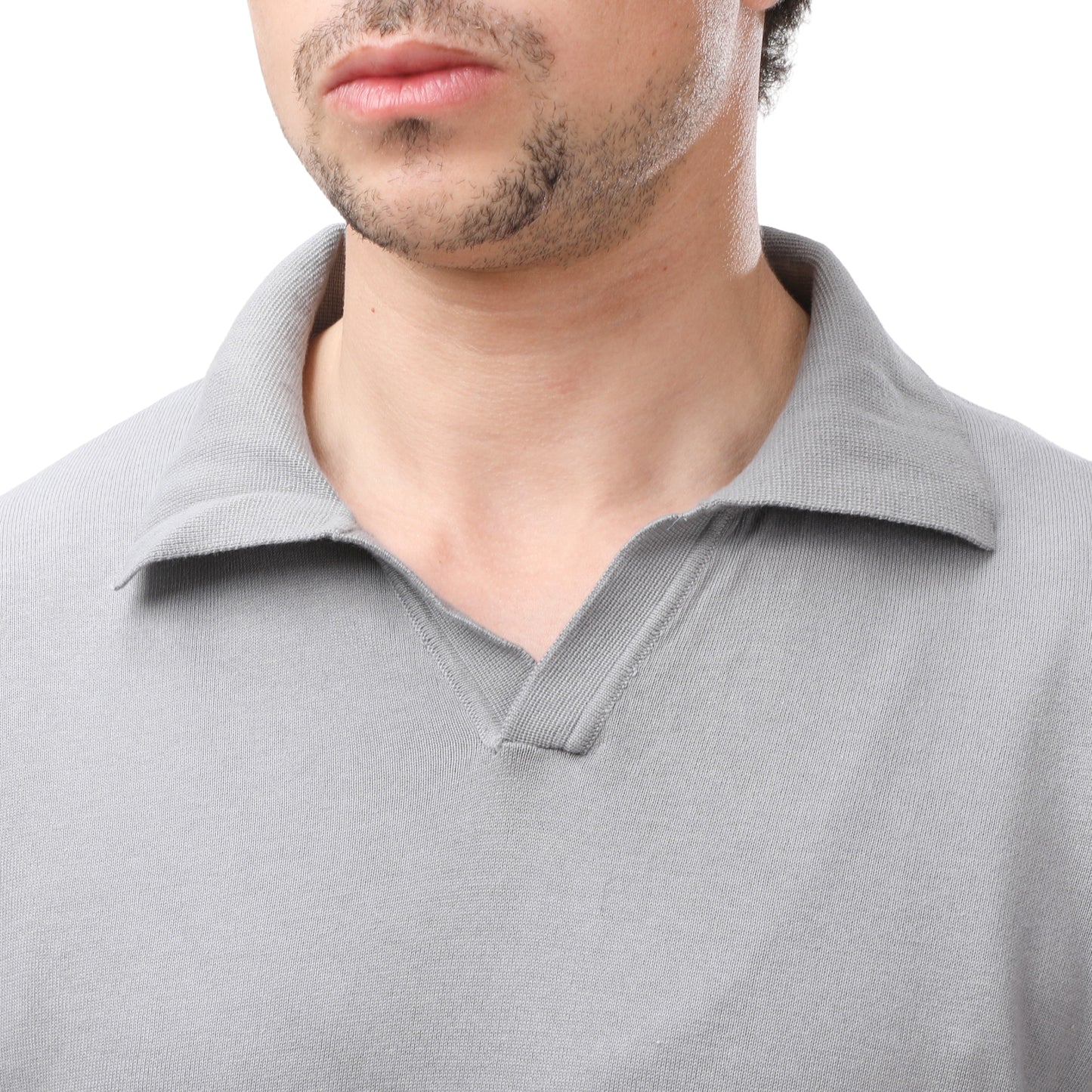 Mango Men’s Knit Polo Shirt with Open Collar