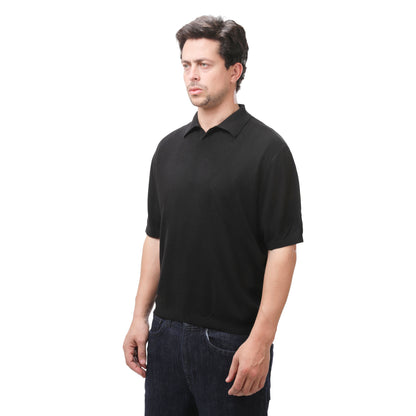 Mango Men’s Knit Polo Shirt with Open Collar