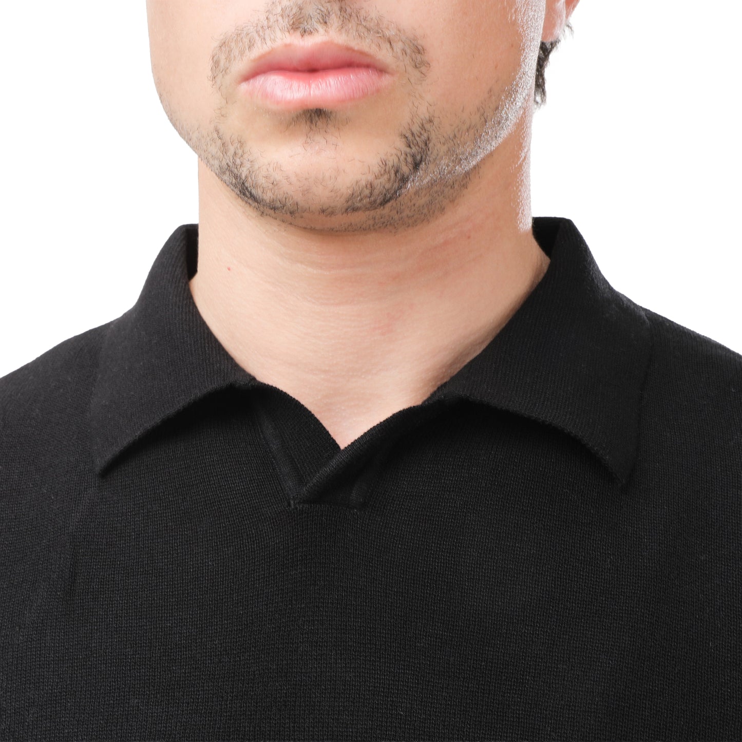 Mango Men’s Knit Polo Shirt with Open Collar