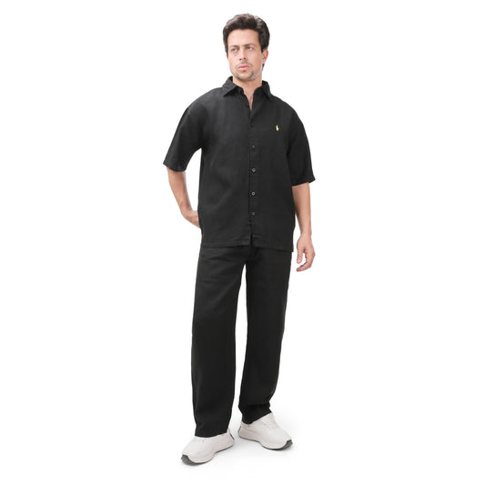 Polo Ralph Lauren Men's Relaxed Fit Linen Trousers with Elastic Waistband