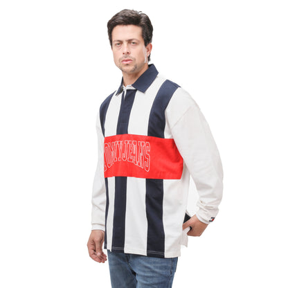 Tommy Jeans Bold Vertical Stripe Rugby Shirt