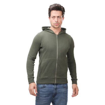 Calvin Klein Jeans Men’s Monogram Patch Zip-Up Hoodie