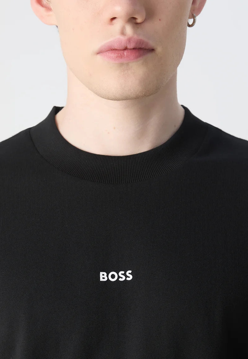 BOSS Men's 3D Layered Block Graphic Logo Luxury T-Shirt - Black