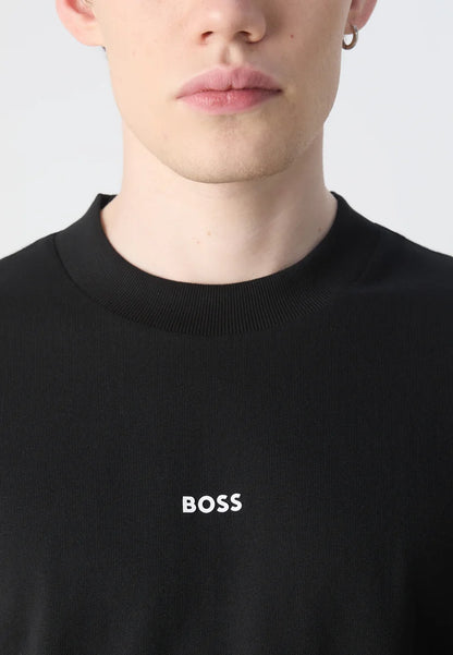 BOSS Men's 3D Layered Block Graphic Logo Luxury T-Shirt - Black