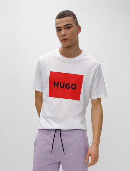 HUGO T-SHIRT WITH PRINT LOGO - Regular Fit