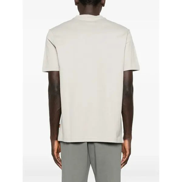 BOSS Men's White Vertical Fade-Effect Stripe Luxury T-Shirt