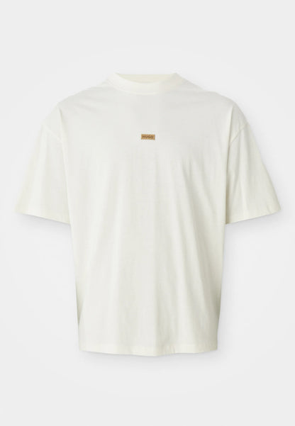 BOSS Men's Monochrome Abstract Brush Stroke Logo Luxury T-Shirt
