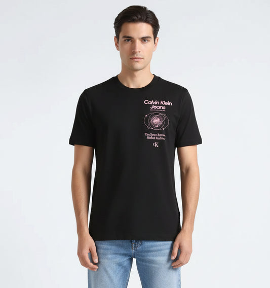 Calvin Klein Jeans Tape Logo Shoulder T-Shirt