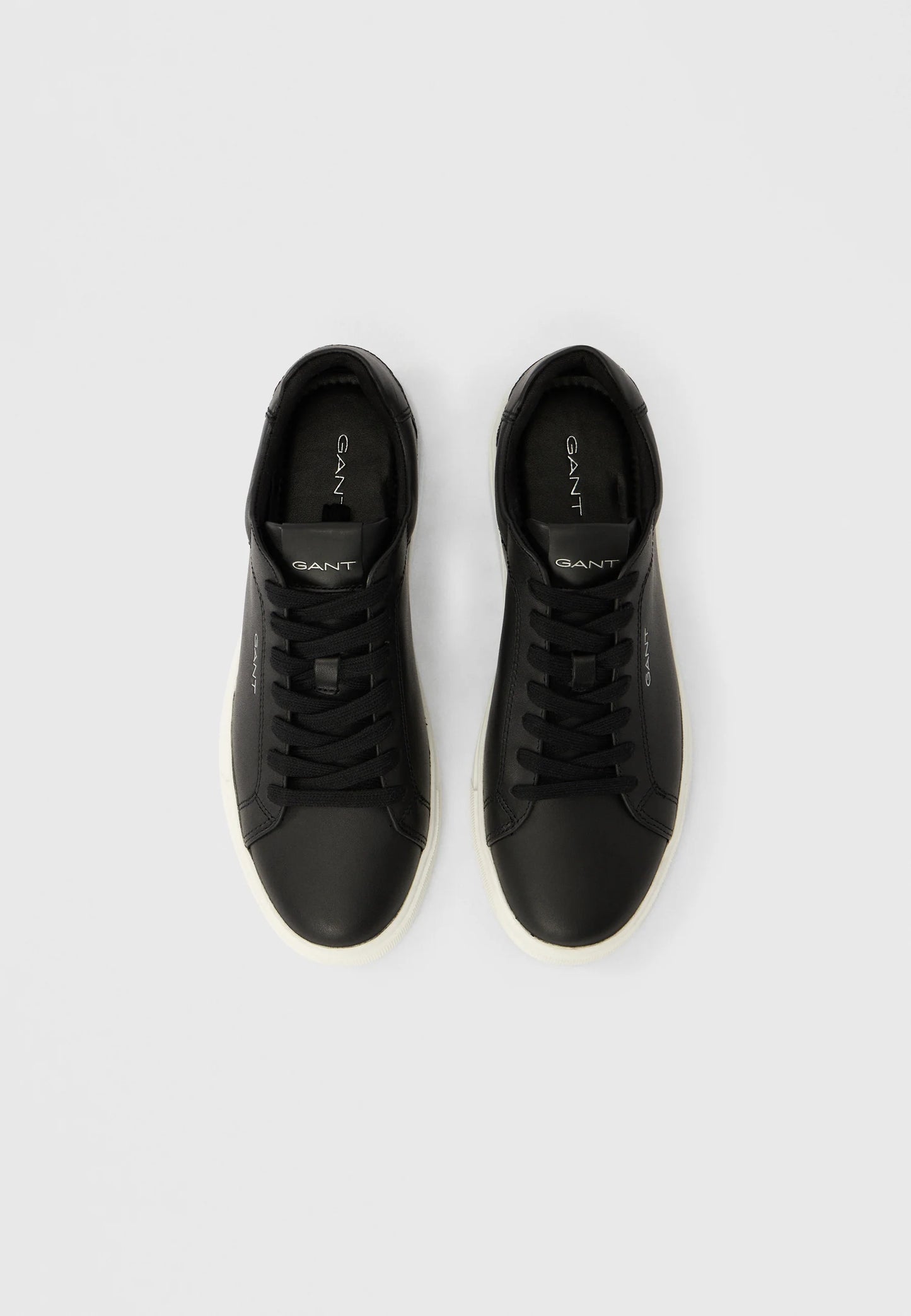 GANT Premium Leather Cupsole Sneakers in Black & White