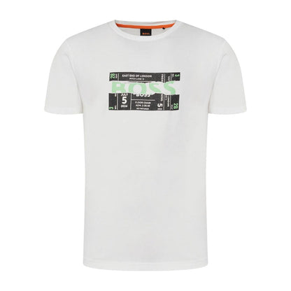 BOSS Men's Color-Block Stripe Logo Luxury T-Shirt