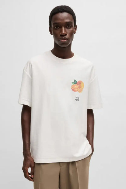 HUGO Men's Orange County Graphic Luxury T-Shirt