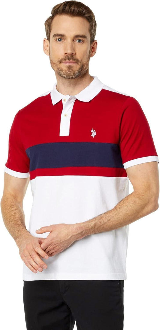 U.S. Polo Assn. Men's Colorblock Chest Stripe Polo Shirt