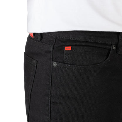 HUGO Men's Designer Denim with Signature Red Logo Patch