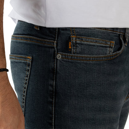 BOSS Men's Authentic Slim-Leg Jeans with Signature Logo Detail