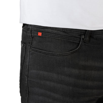 HUGO Men's Designer Denim with Signature Red Logo Patch