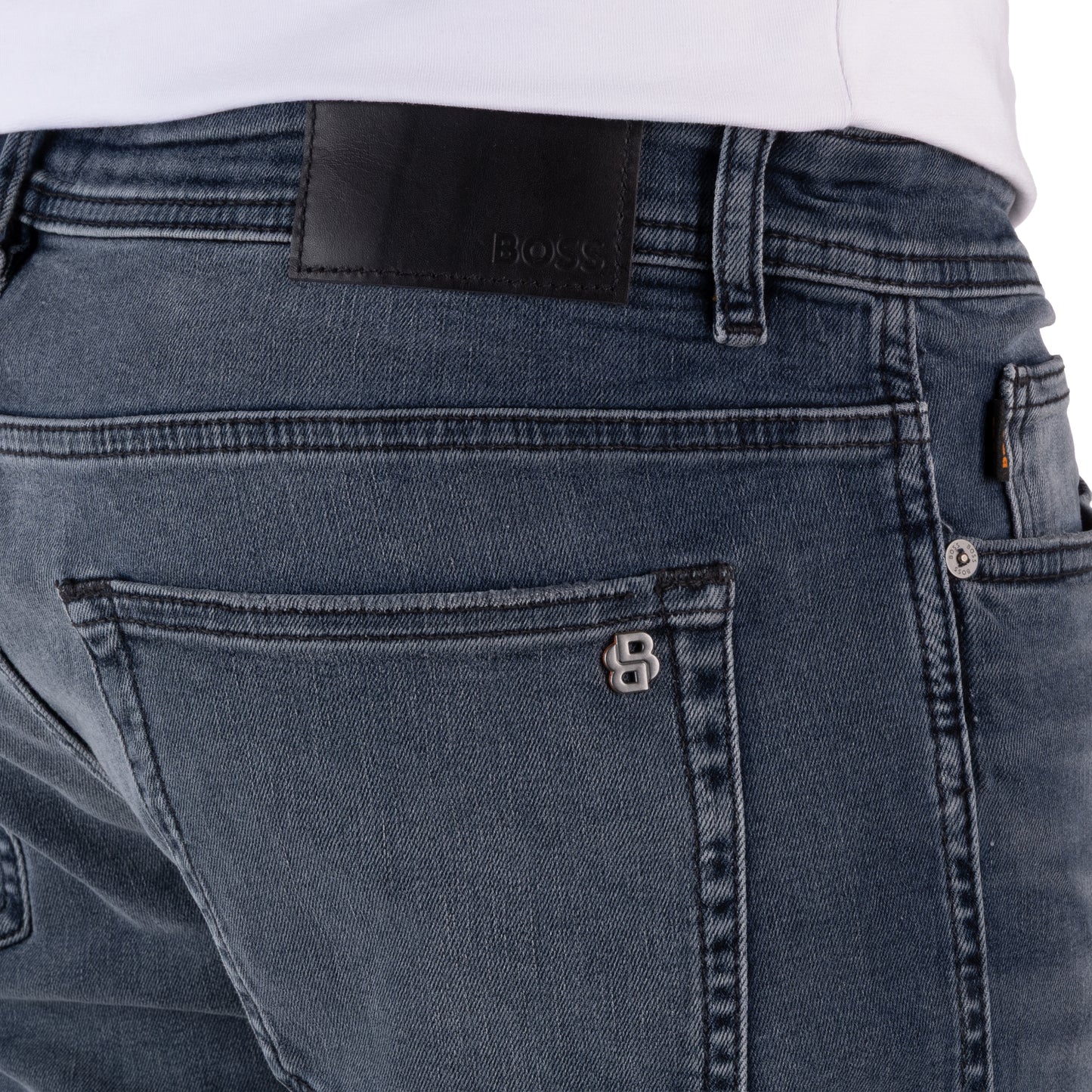 BOSS Men's Soft Motion Skinny-Fit Performance Denim Jeans