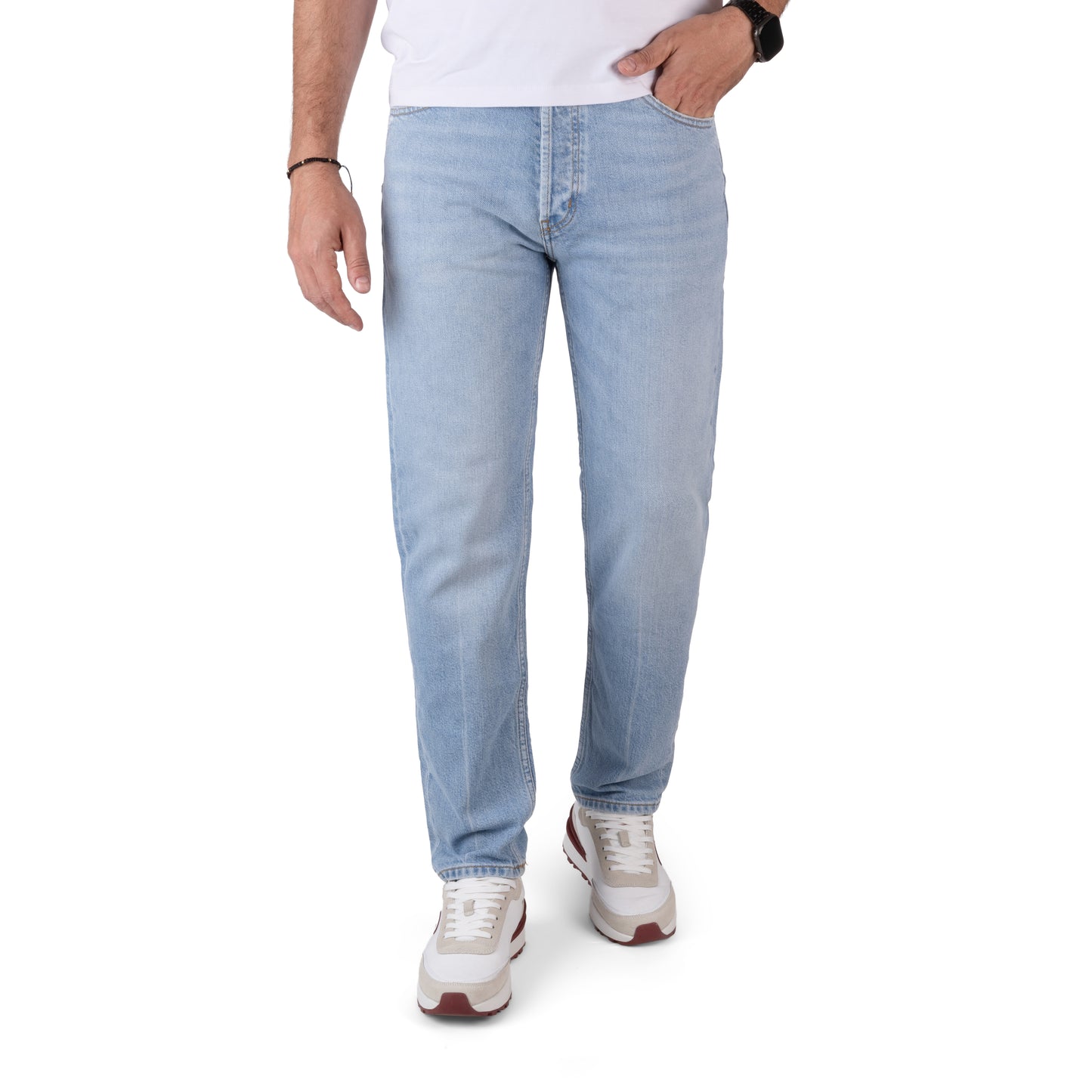 HUGO Men's Regular Fit Tapered Jeans with Red Label