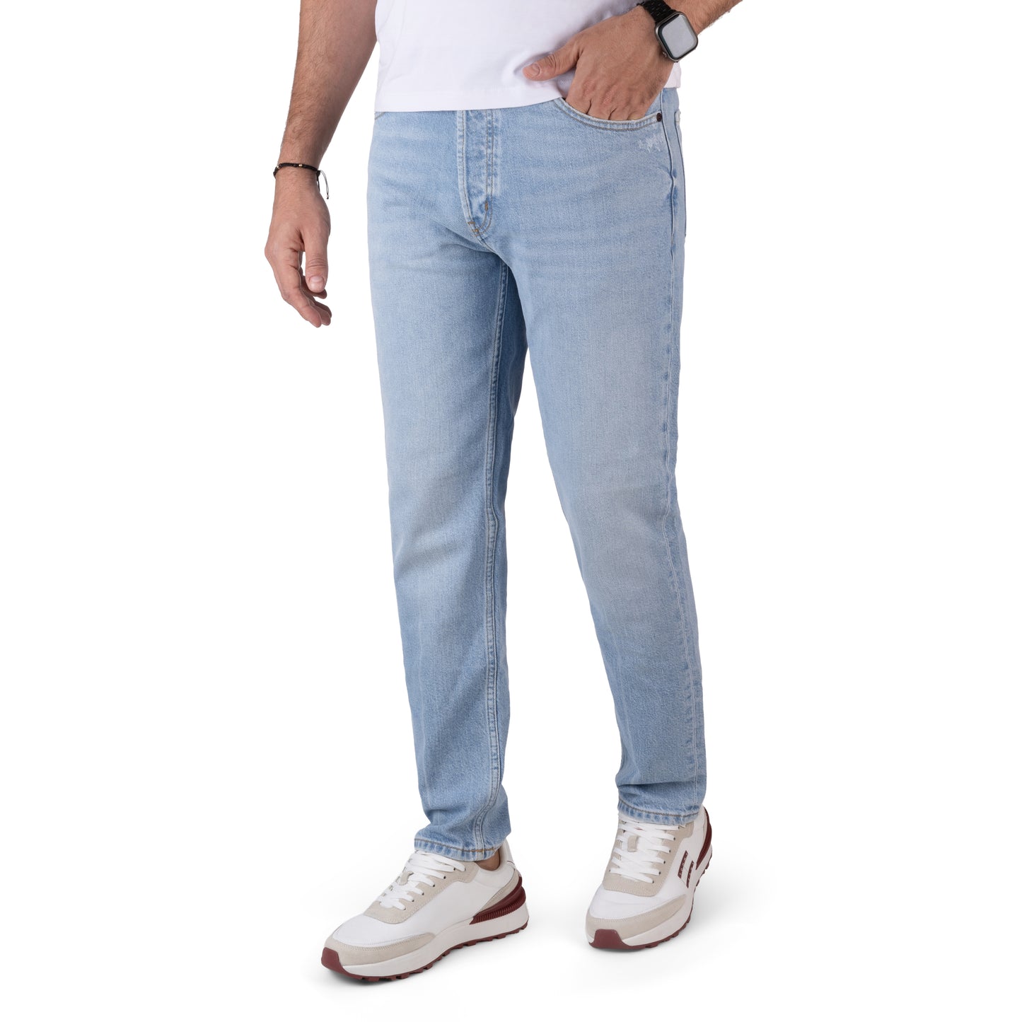 HUGO Men's Regular Fit Tapered Jeans with Red Label