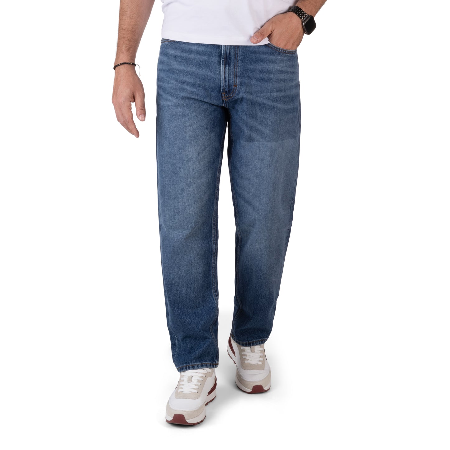 HUGO Men's Slim-Fit Stretch Denim Jeans with Signature Red Label