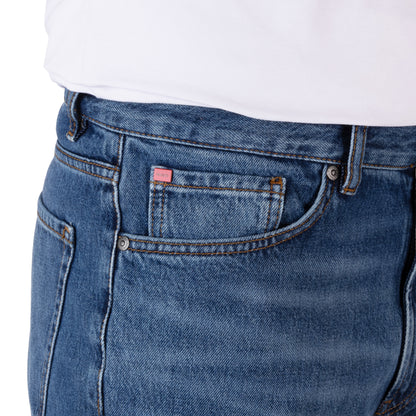 HUGO Men's Slim-Fit Stretch Denim Jeans with Signature Red Label