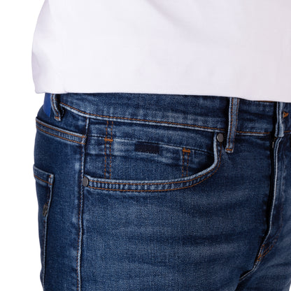 HUGO Men's 734 Delaware Slim-Fit Stretch Denim Jeans with Branded Patch