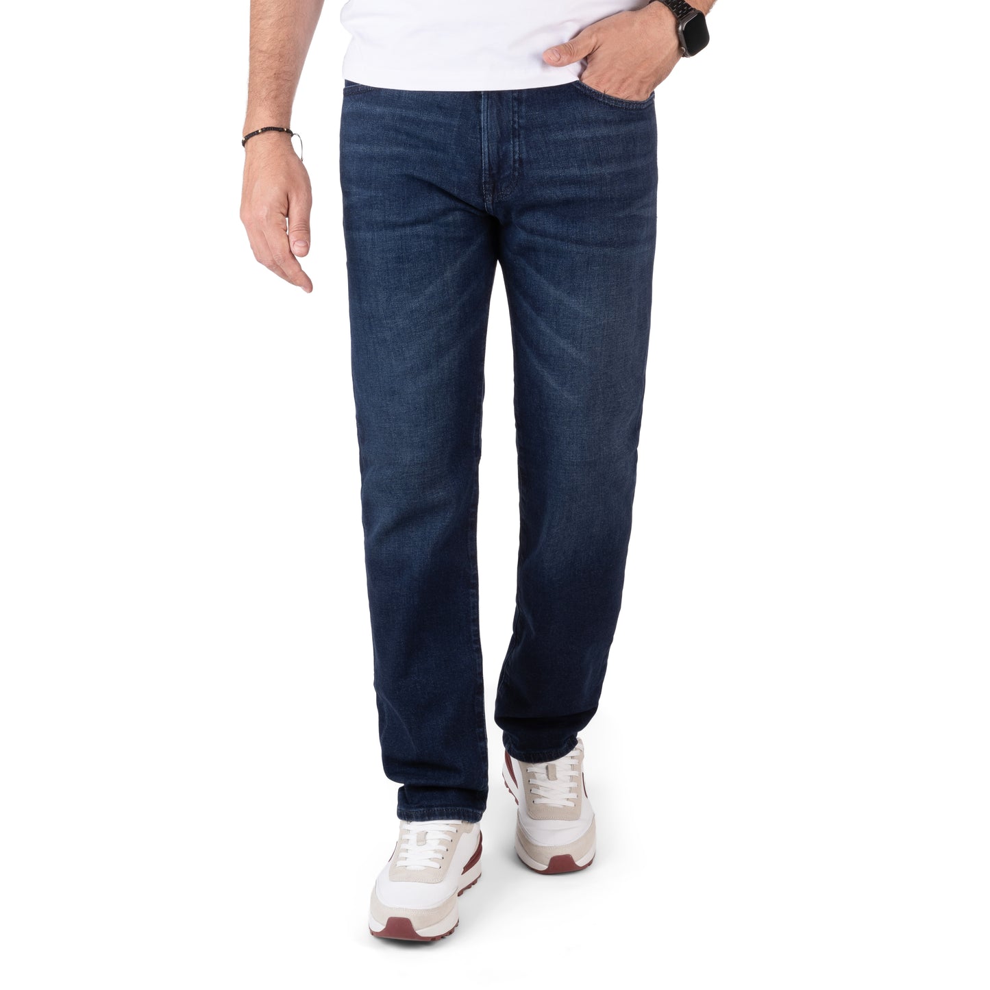BOSS Men's Slim-Fit Jeans with Authentic Whiskered Detail