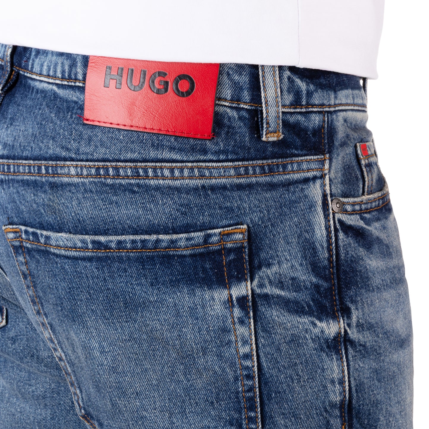 HUGO Straight Leg Non-Stretch Jeans