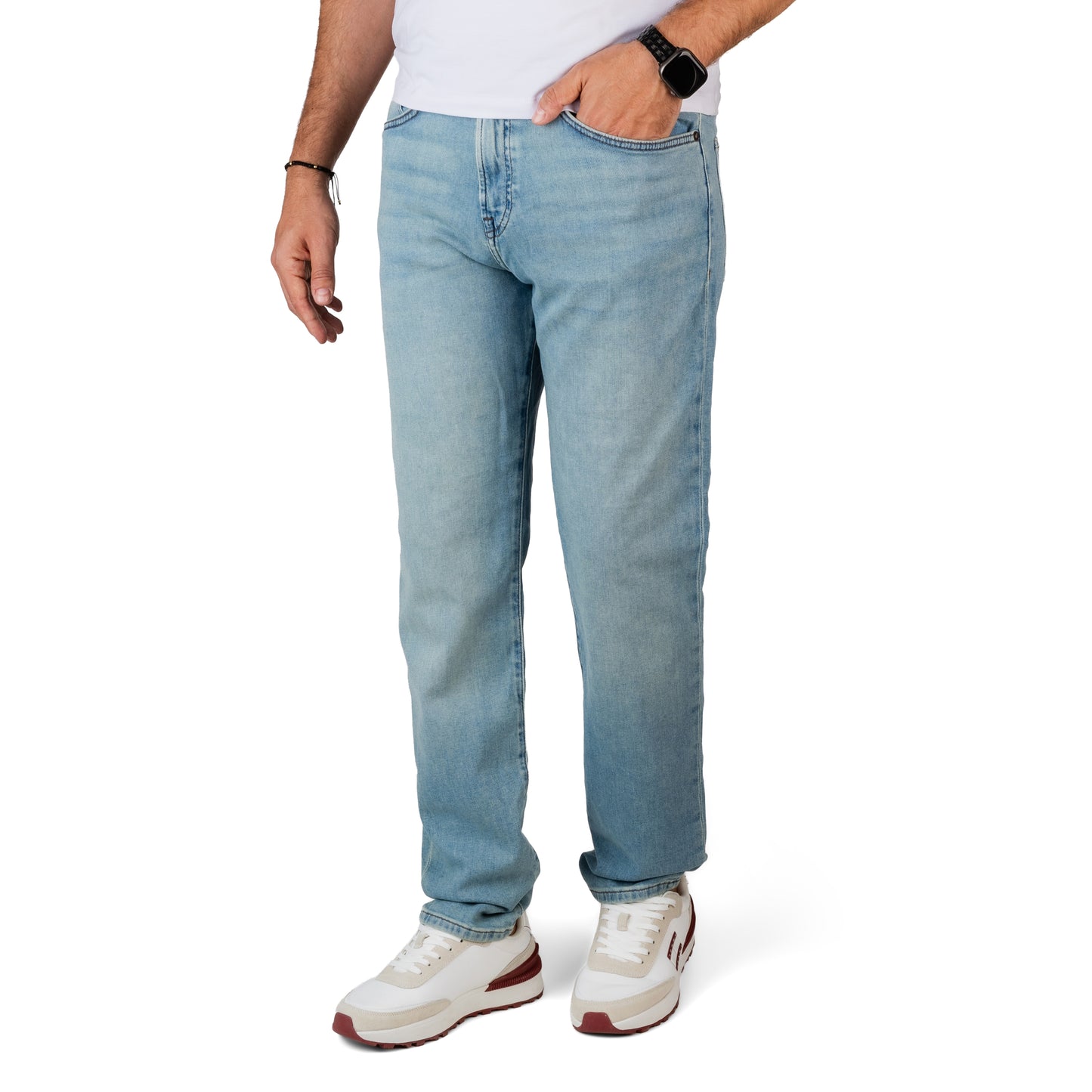BOSS Men's Maine Regular-Fit Luxury Denim Jeans