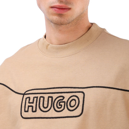 Hugo Blue Line Sweater With Contrast Logo