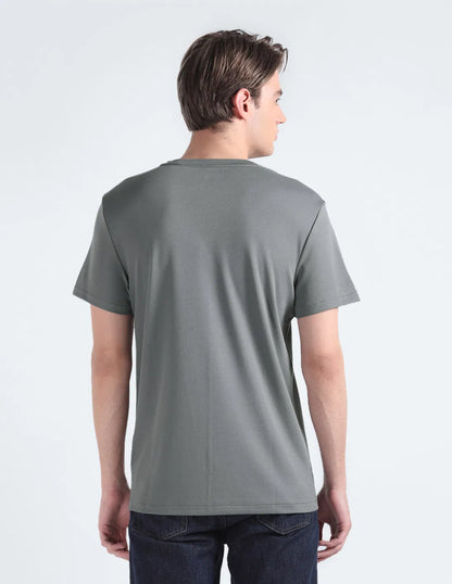 Calvin Klein Logo Tape Chest Crew Neck T-Shirt