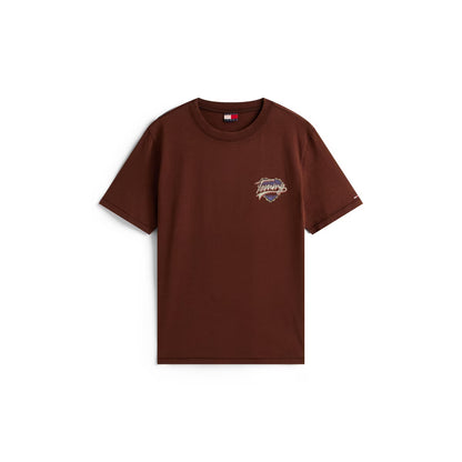 Tommy Jeans Men's Retro Heart Script Logo T-Shirt - Brown