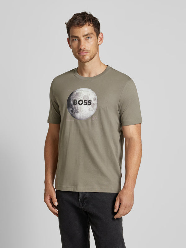 BOSS Men's Lunar Moon Graphic Logo Luxury T-Shirt