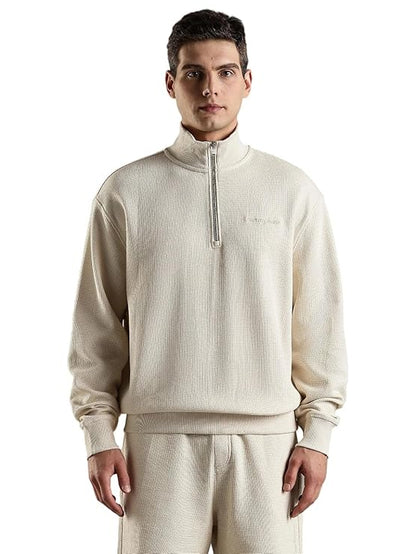 Tommy Jeans Waffle Knit Half-Zip Sweatshirt