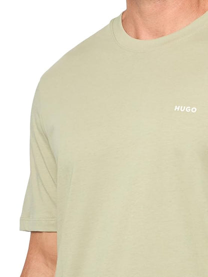 BOSS Men's Tri-Color Diagonal Stripe Logo Luxury T-Shirt
