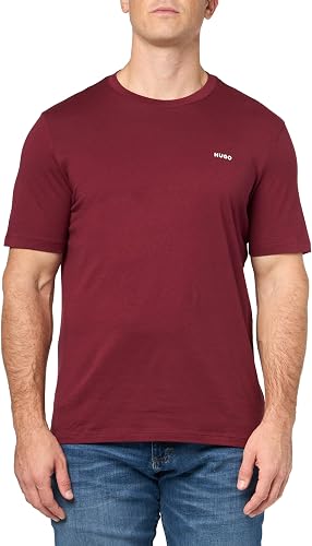 HUGO Embroidered Logo Regular-Fit Cotton T-Shirt