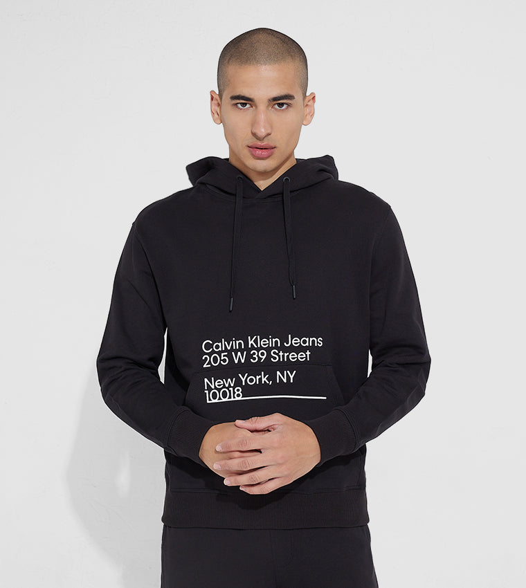 Calvin Klein Jeans New York Address Logo Hoodie