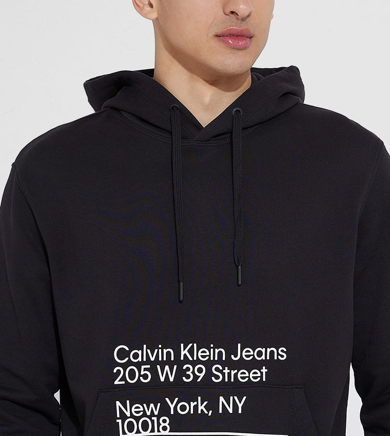 Calvin Klein Jeans New York Address Logo Hoodie