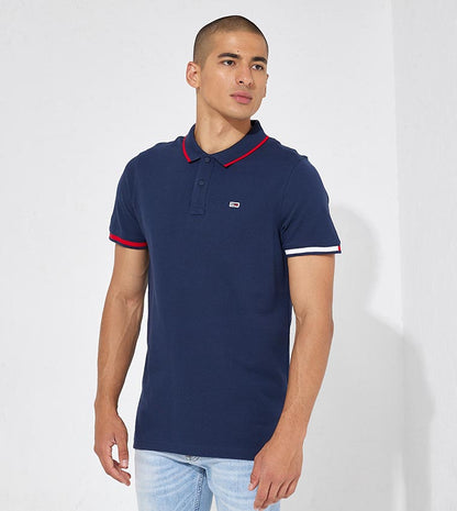 Tommy Jeans Men's Tipped Collar Short Sleeve Polo Shirt