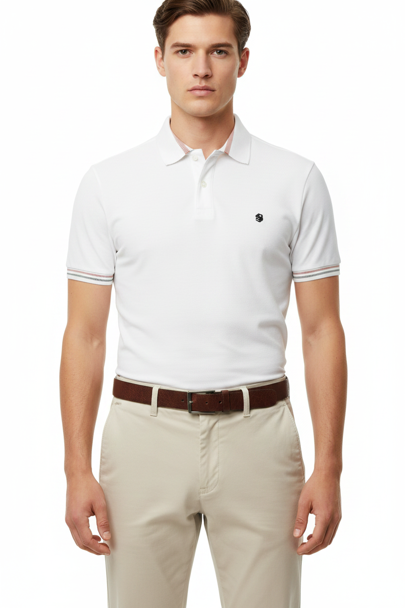 BOSS Regular-Fit Polo Shirt with Metallic Badge Logo
