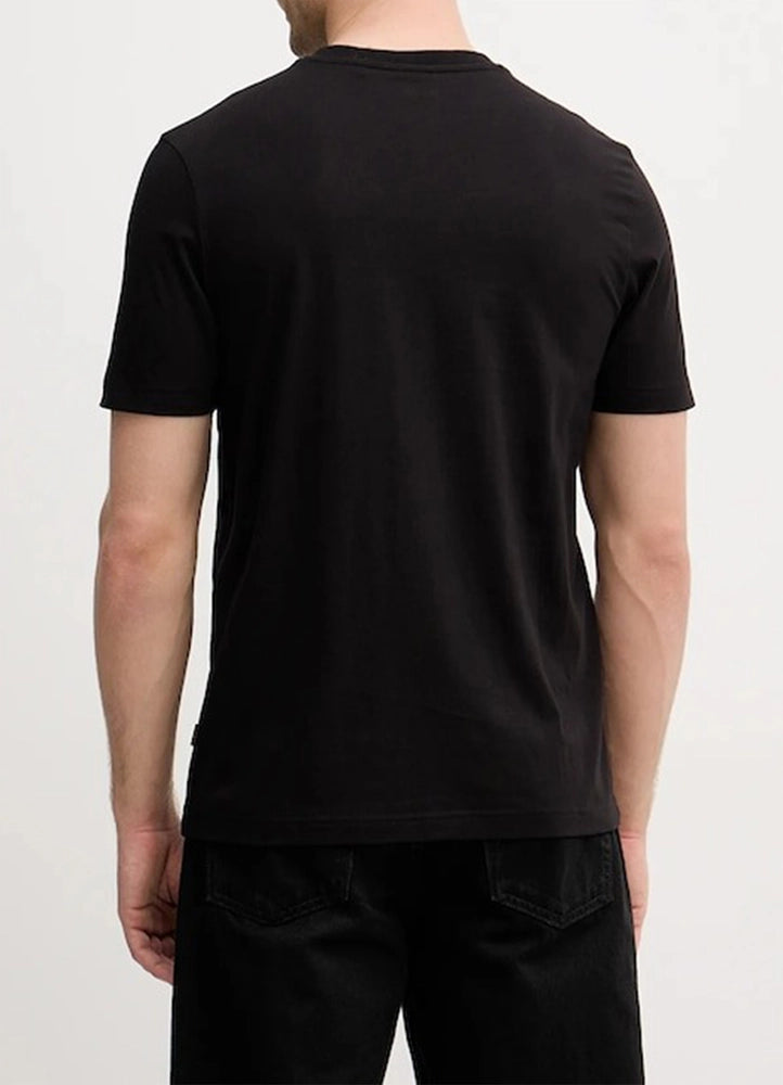 BOSS Men's Geometric Grid Logo Luxury T-Shirt