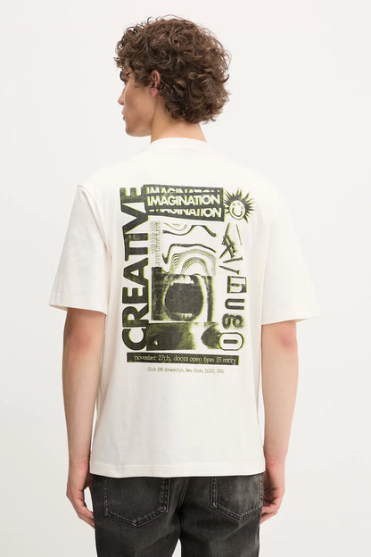HUGO Men's Creative Imagination Grunge Graphic T-Shirt