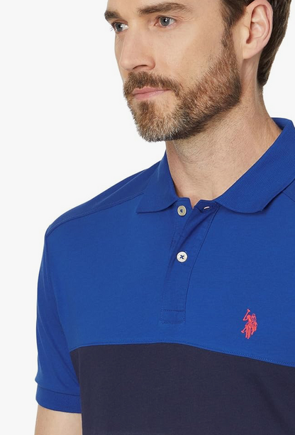 U.S. Polo Assn. Men's Colorblock Chest Stripe Slim Fit Polo Shirt