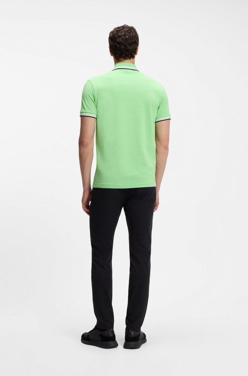 BOSS Men's Slim-Fit Pique Polo Shirt with Contrast Tipped Collar