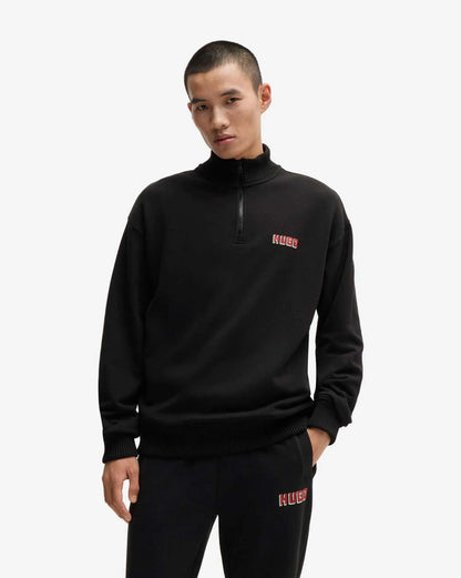 HUGO Men's Quarter-Zip High-Line Red