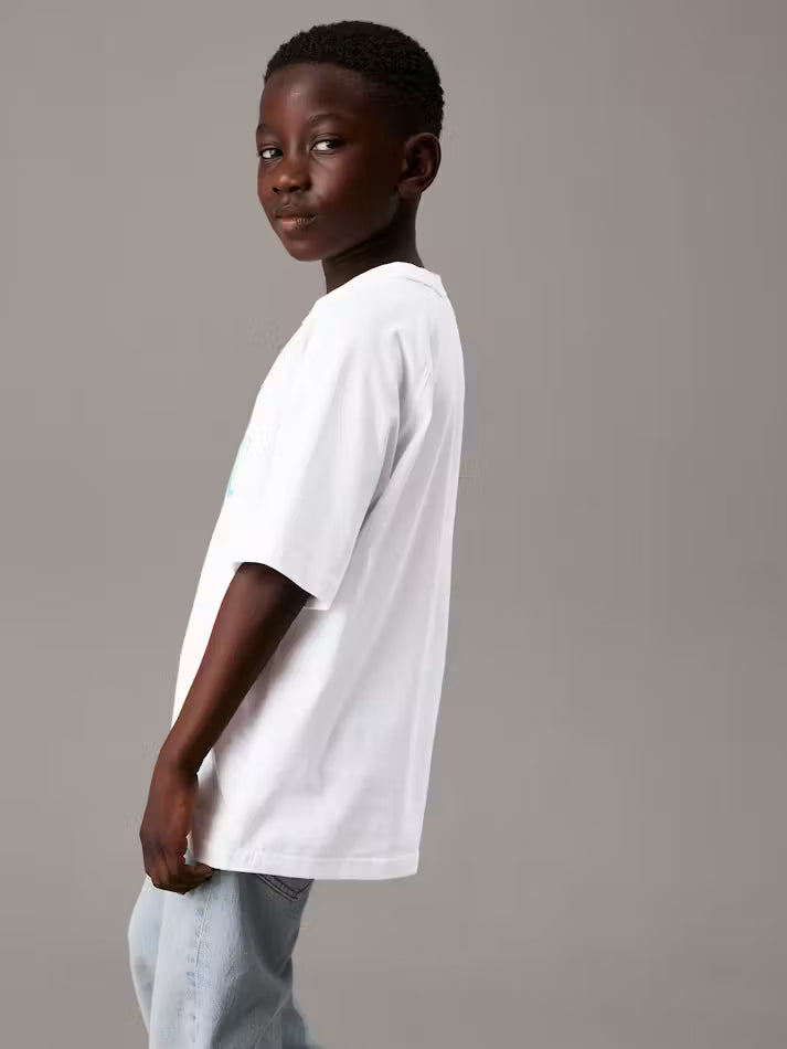 Calvin Klein Jeans Kids' Embroidered Monogram Logo T-Shirt